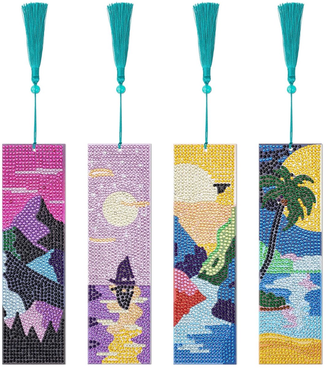 Solidchoice - 6-Delige Set Diamant Schilder Bookmark
