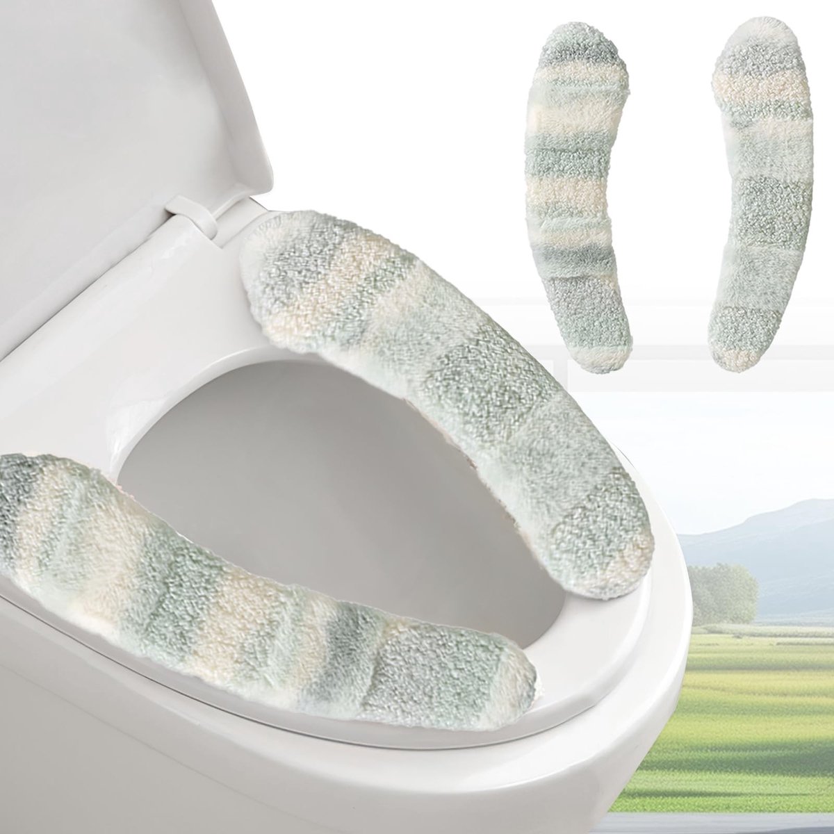 Solidchoice - Dikke en Warme Plush Toiletzitting Deksel voor Comfort en Isolatie
