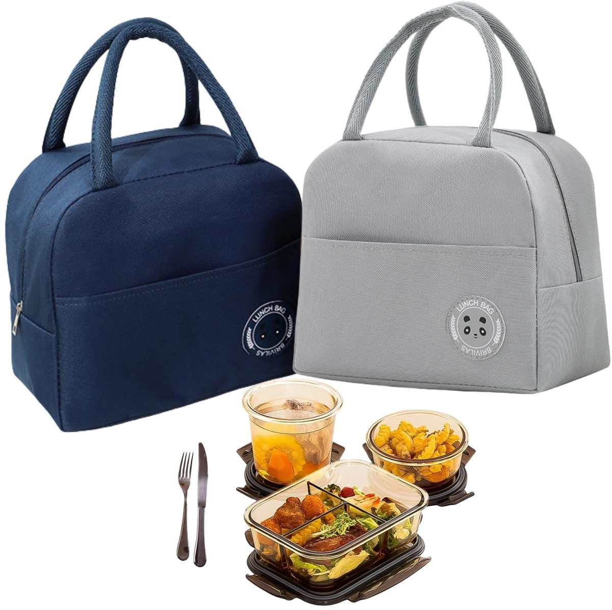 Solidchoice - Set van 2 Koeltassen voor Lunch en Picknick