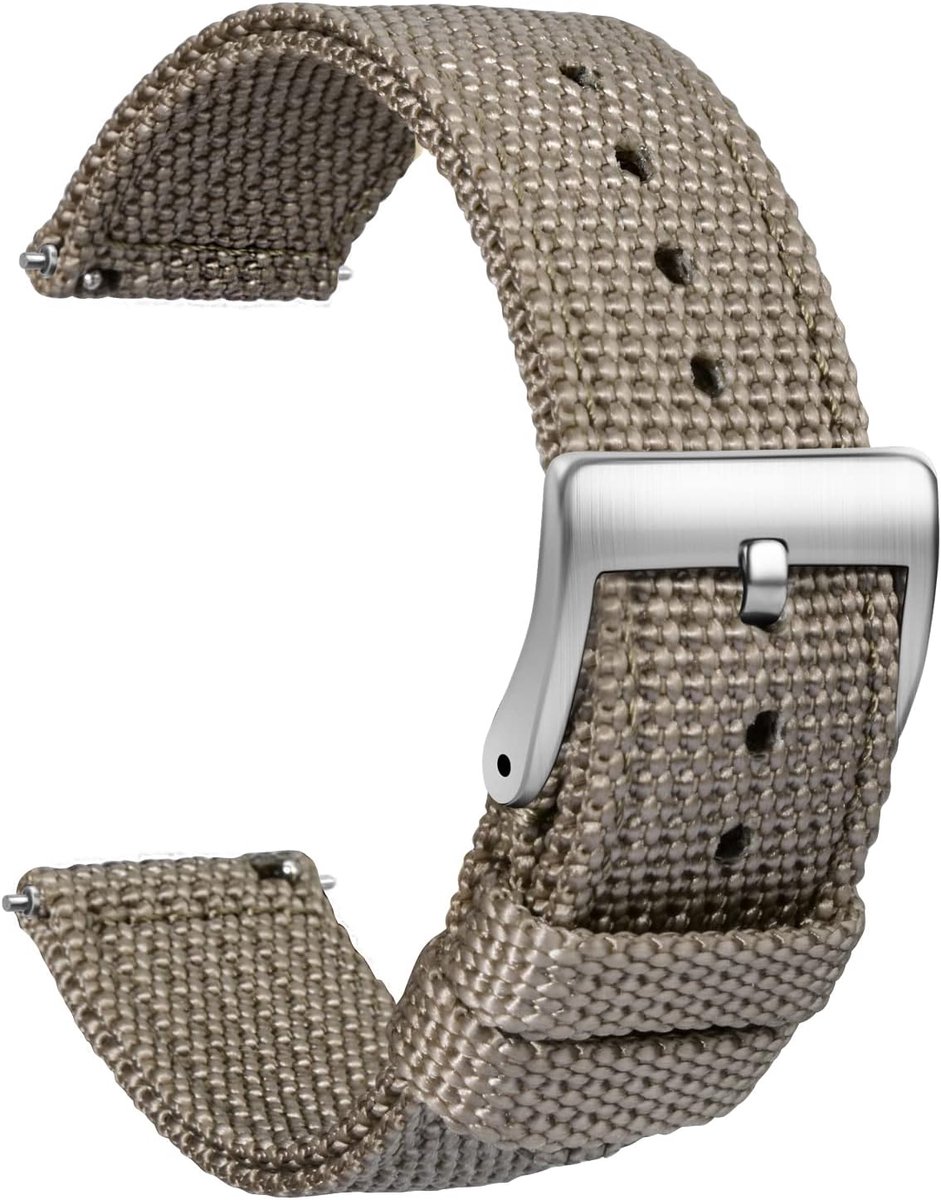 Nylon Horlogeband 20mm - Zacht Canvas - Snelsluiting - Stevig en stijlvol voor dagelijks gebruik - ShopVlot