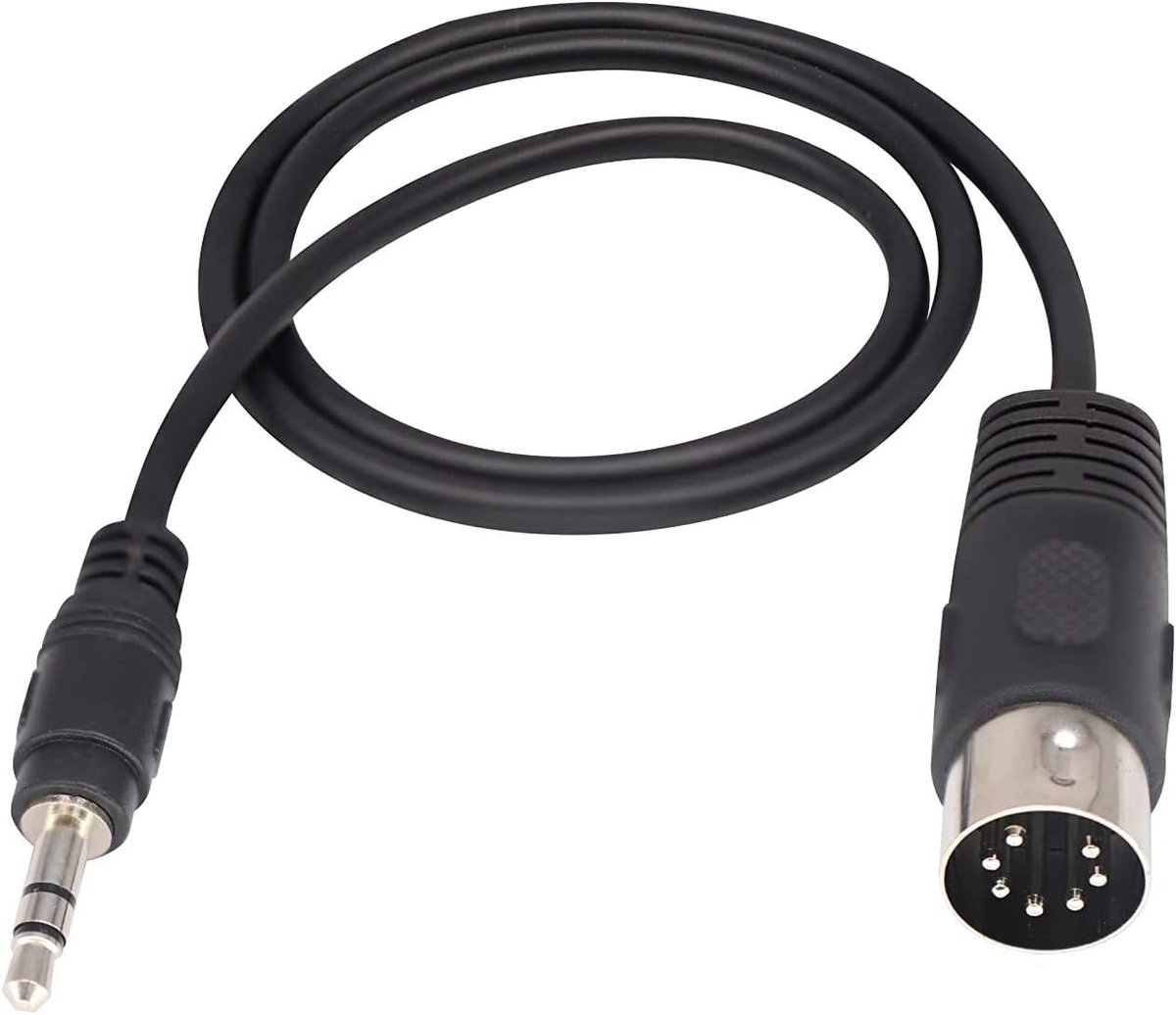 3.5mm to Midi Cable, 7 Pin Din Male to 3.5mm (1/8") Stereo Male Audio Cable Compatible with - ShopVlot