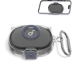 TPU beschermhoes compatibel met Anker Soundcore Space A40 hoofdtelefoon oplaadcase, kras- en stootvast met metalen - ShopVlot