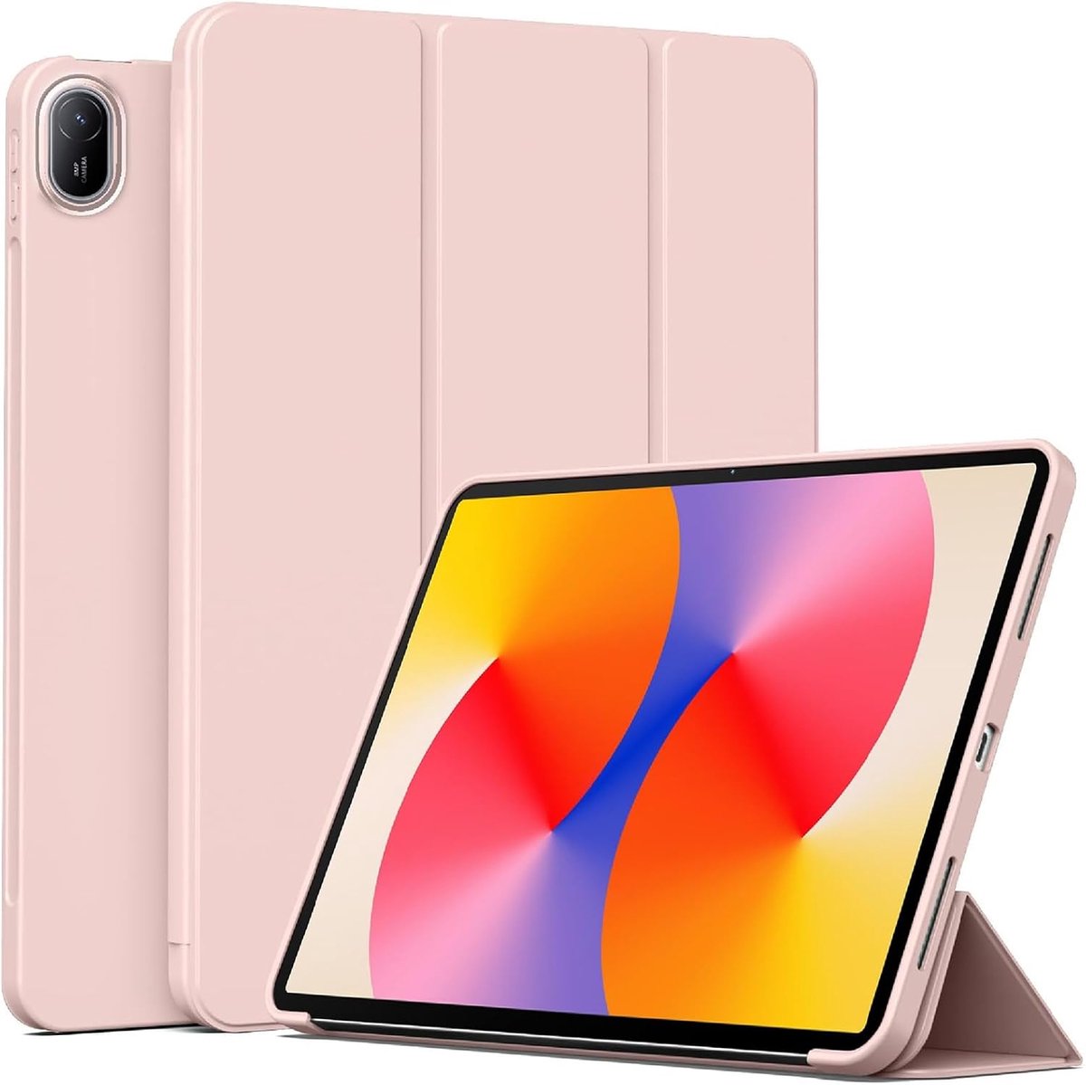 Case Compatible with Huawei MatePad 11.5 2025, Slim PU Leather Protective Case with Triple Stand, Soft TPU Back Cover - ShopVlot