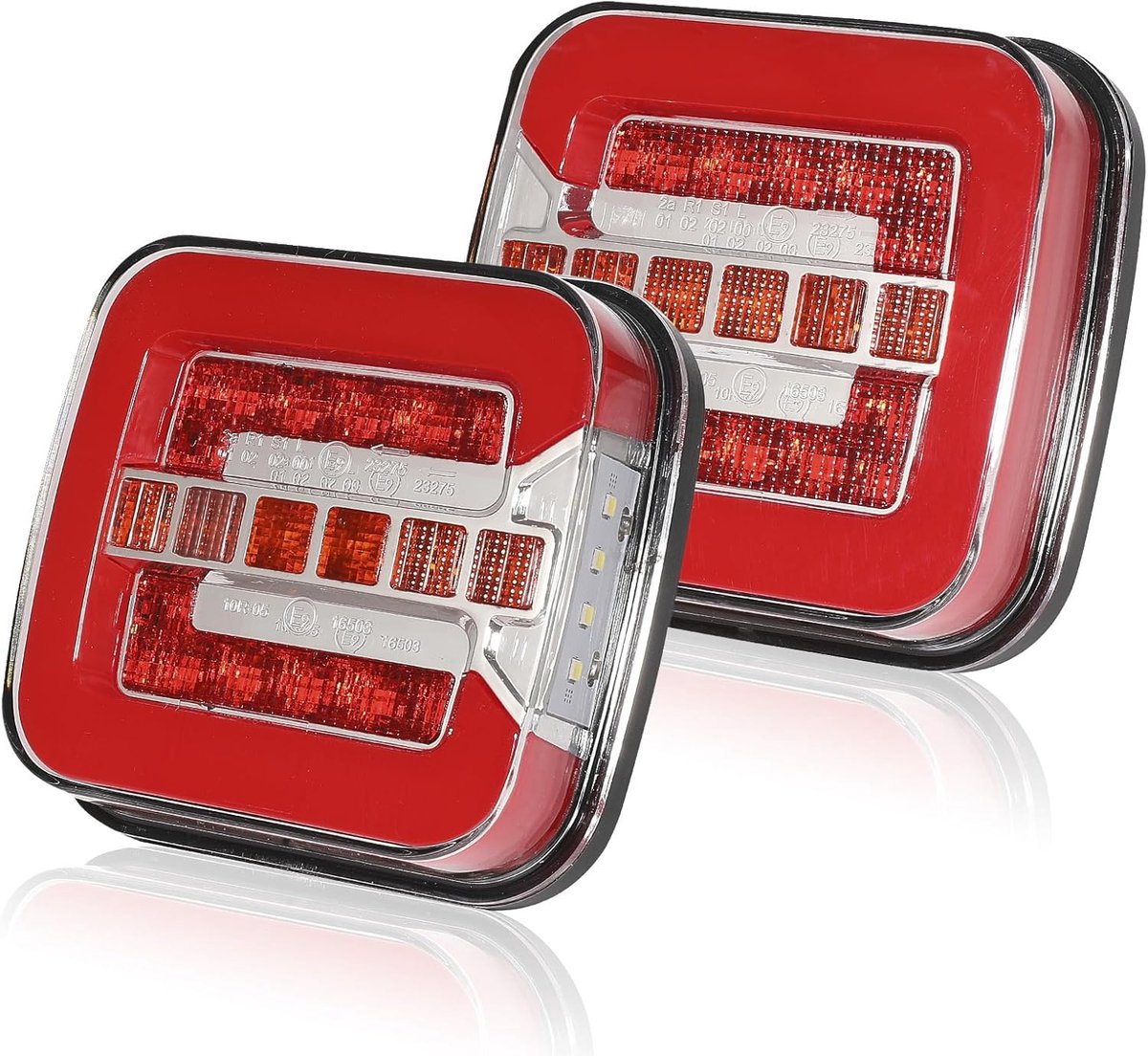 Rear Lights For Trailers Waterproof, 12V 24V Universal Led Tail Light For Trailers With License Plate Light, IP67 - ShopVlot