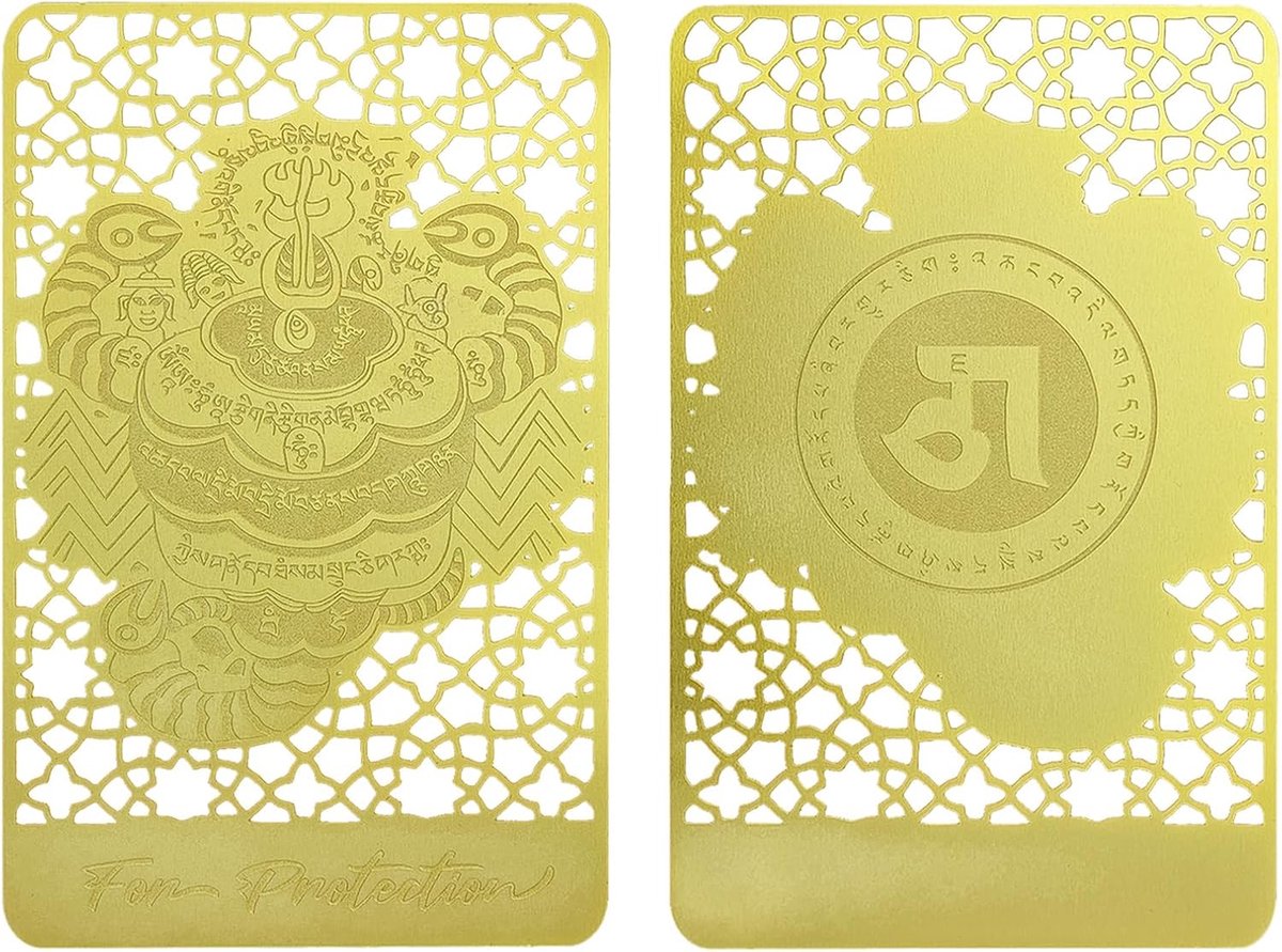 Feng Shui Anti Bad Resolutions Dorje Drolo Scorpio Gold Card Wealth Porsperity Success Lucky W5598 - ShopVlot