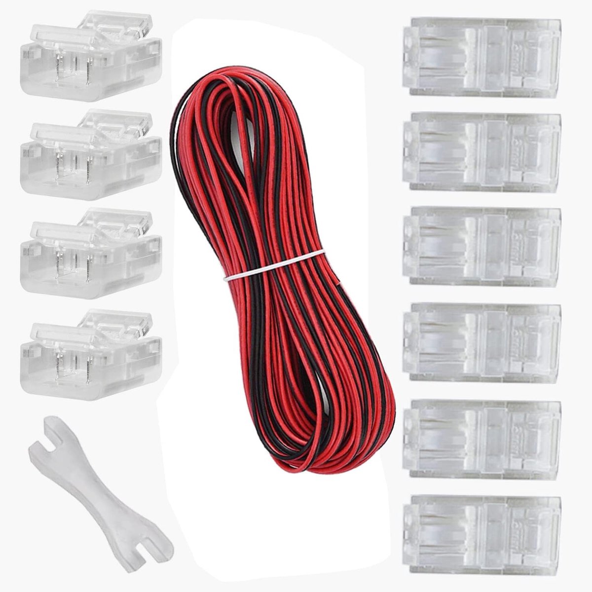 GTIWUNG LED Strip Extension Cable 10 m, 2-Pin Connecting Cable to Extend LED Strip with Seamless Connectors, 2-Pin - ShopVlot