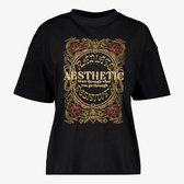 TwoDay oversized dames T-shirt met print rood goud - Maat XXL