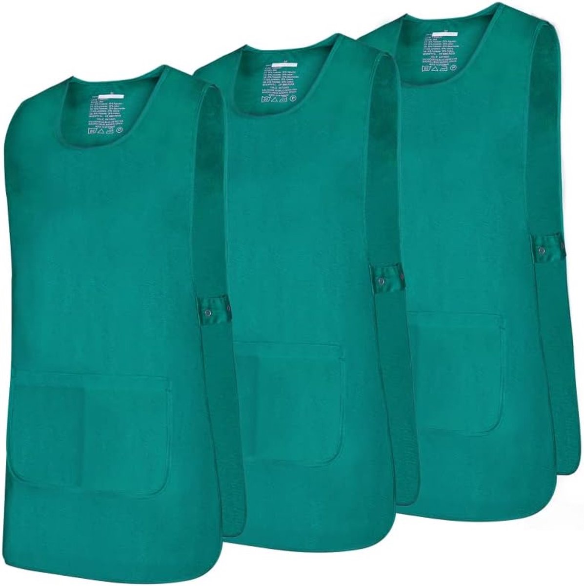 MISEMIYA Pack 3 Pcs-Apron Cleaning 868 (Pack of 3), Green, XL, green - ShopVlot