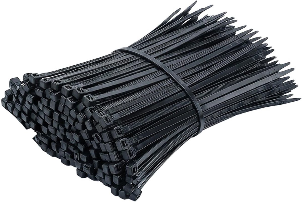 Kabelbinders 1000 stuks - nylon zwart 120 mm x 2,5 mm - praktische clips - voor kabelbeheer - ShopVlot