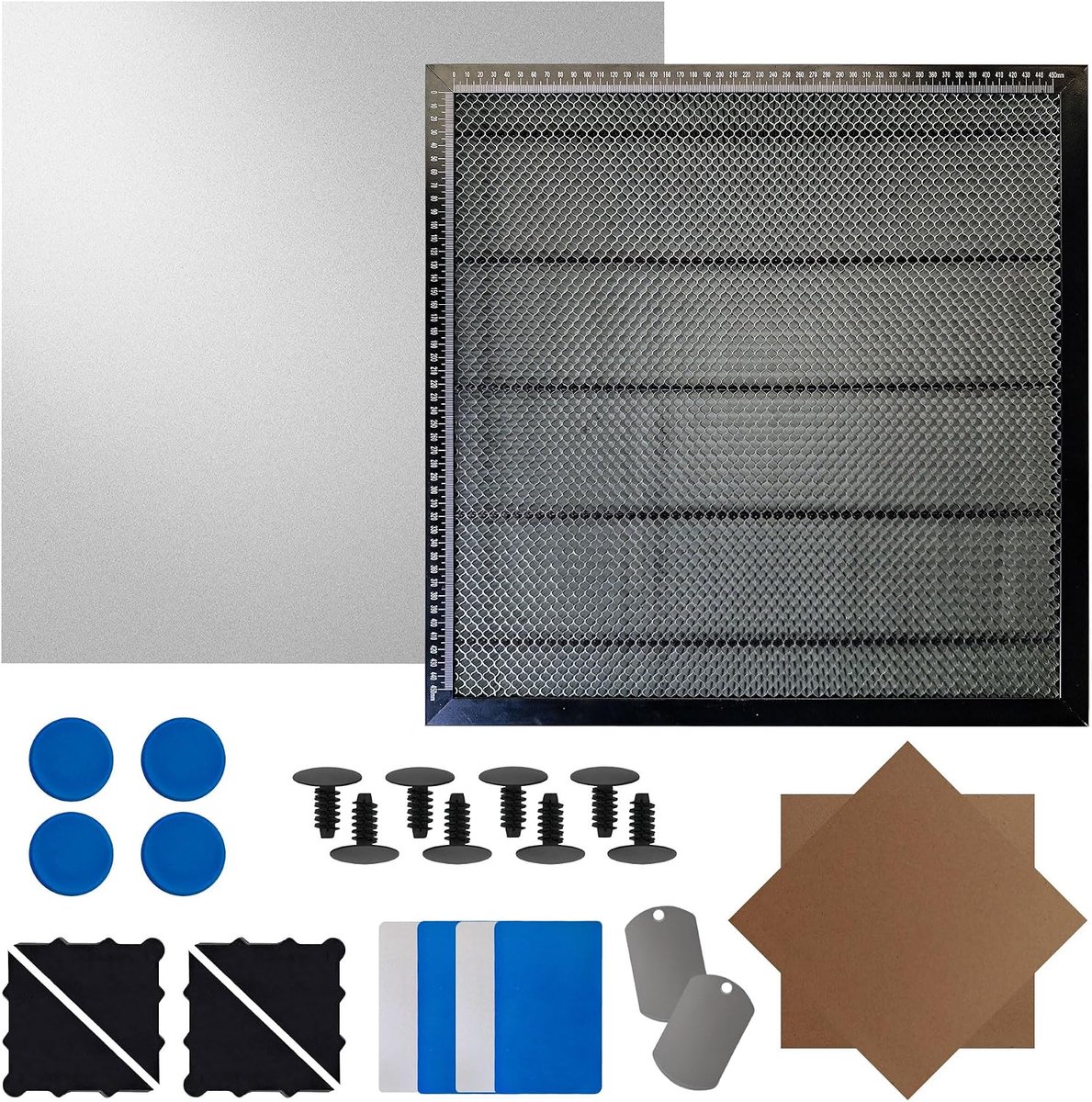 Honeycomb Laser Bed (44 x 44 x 2.2 cm), Laser Cutting Material with Aluminium Sheet, Steel Honeycomb Table for Laser - ShopVlot
