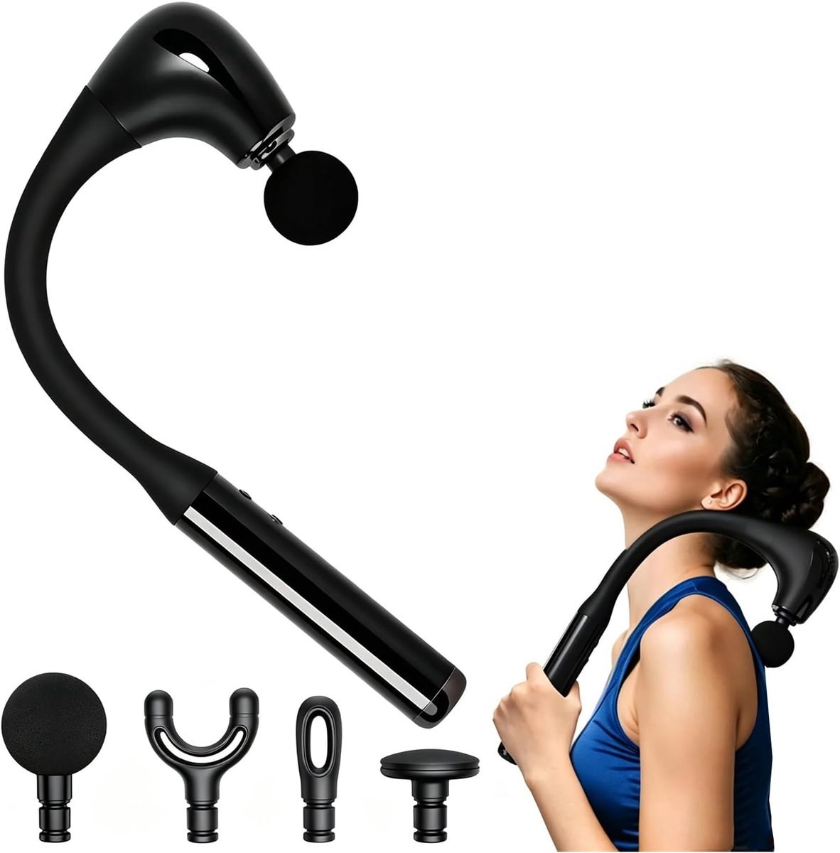Zooma Massage Gun, Shoulder Massager, Hand Massager for Deep Fabric Massager for Neck, Back, Shoulders, Legs, Feet - ShopVlot