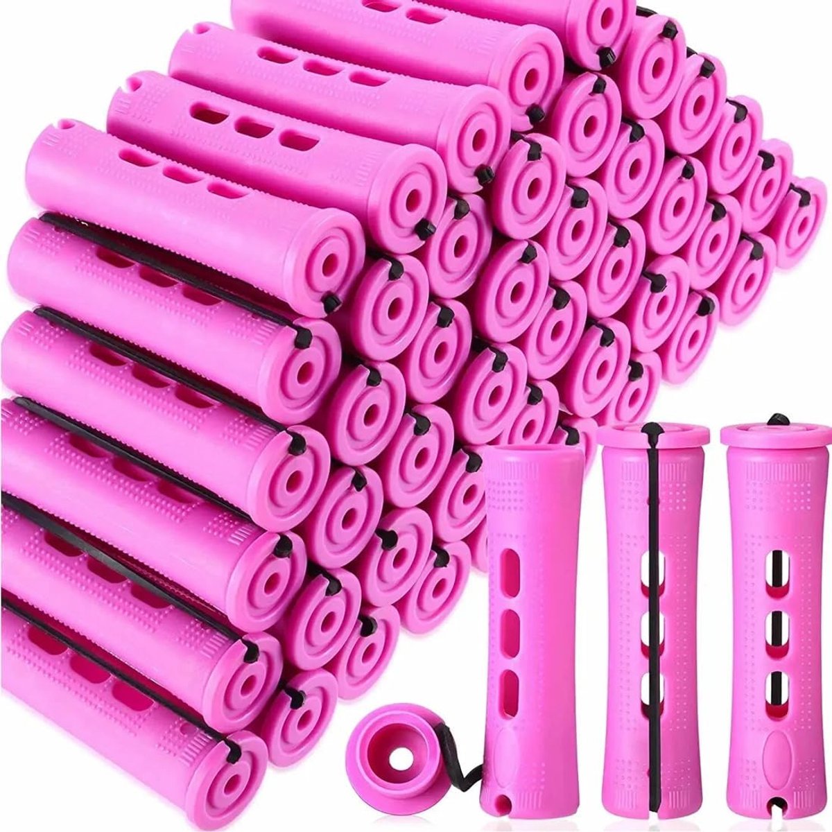 Haarrollers 24 Stuks - Plastic Non Slip - Voor Golven en Krullen - Geen Hitte, Geen Beschadiging - ShopVlot