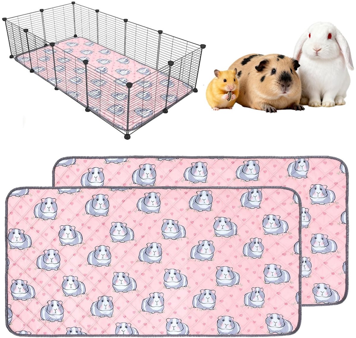 Solidchoice - 2 Stuks Washable Pipi Pads voor Cavia's