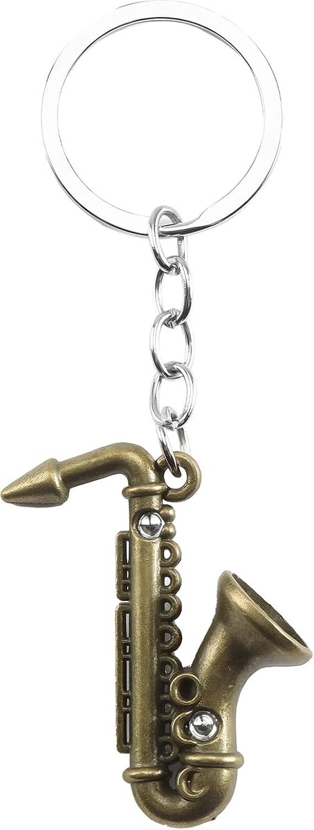 Saxofoon Sleutelhanger Creatief - Metalen - Origineel ontwerp - Perfect voor muziekliefhebbers - ShopVlot