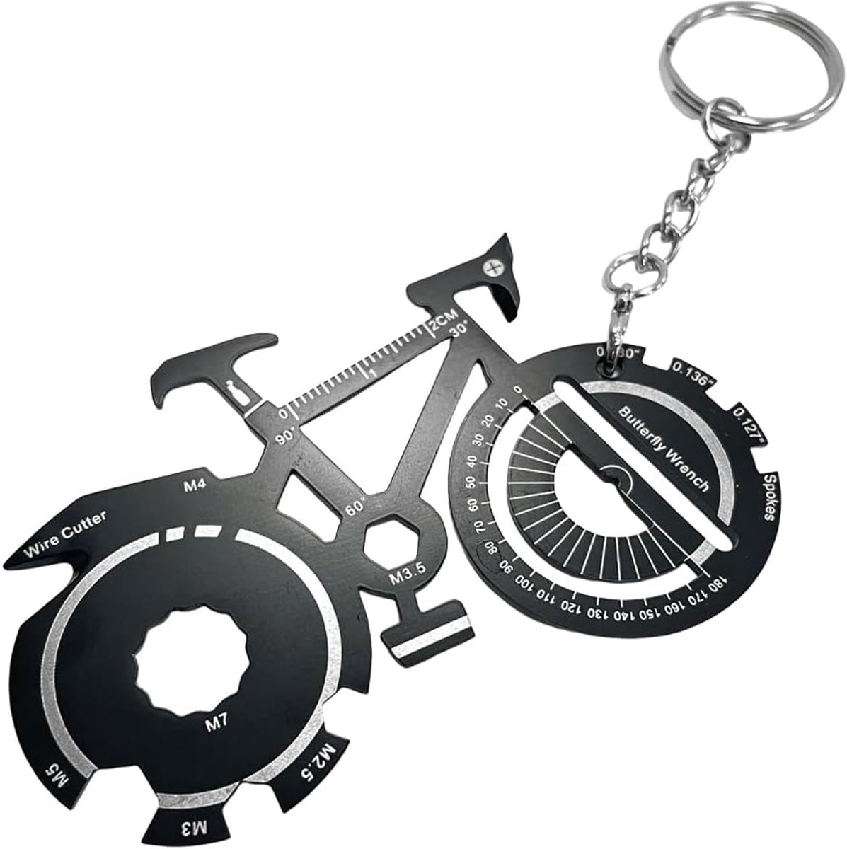 Flesopener voor fiets - multifunctioneel metaal - 20-in-1 gereedschap - perfect voor onderweg - ShopVlot