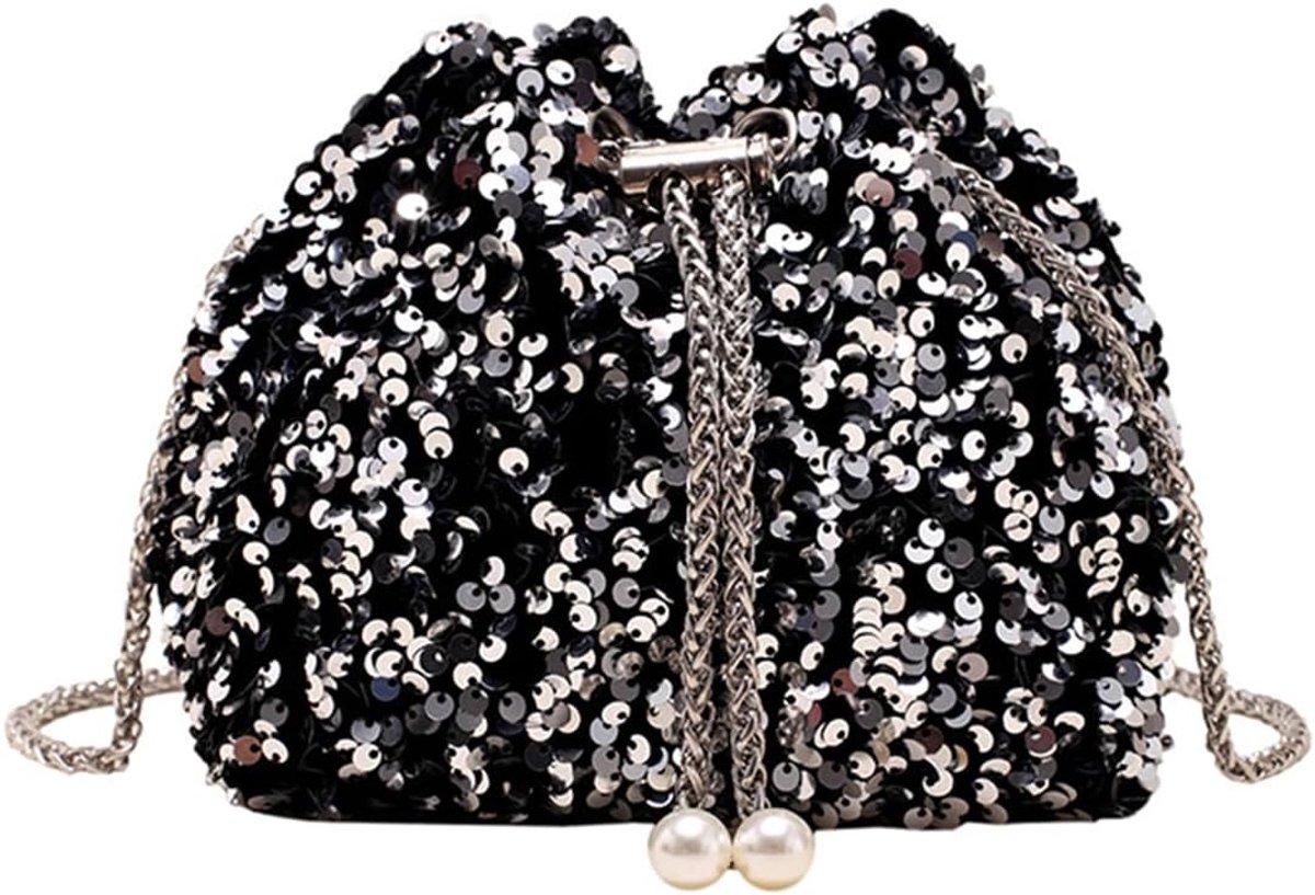 Clutch damestas met strass - Glitter schouderband - Elegant voor bruiloftsfeest - ShopVlot