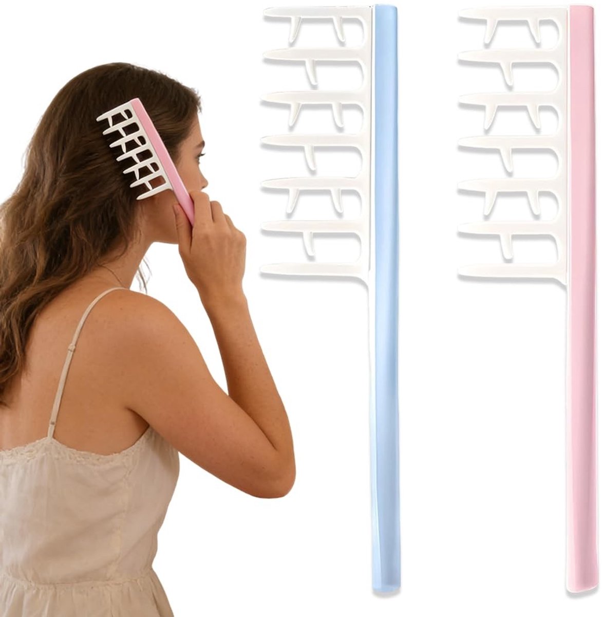Solidchoice - 2 Grote Tanden Volumekammen voor Haarstyling