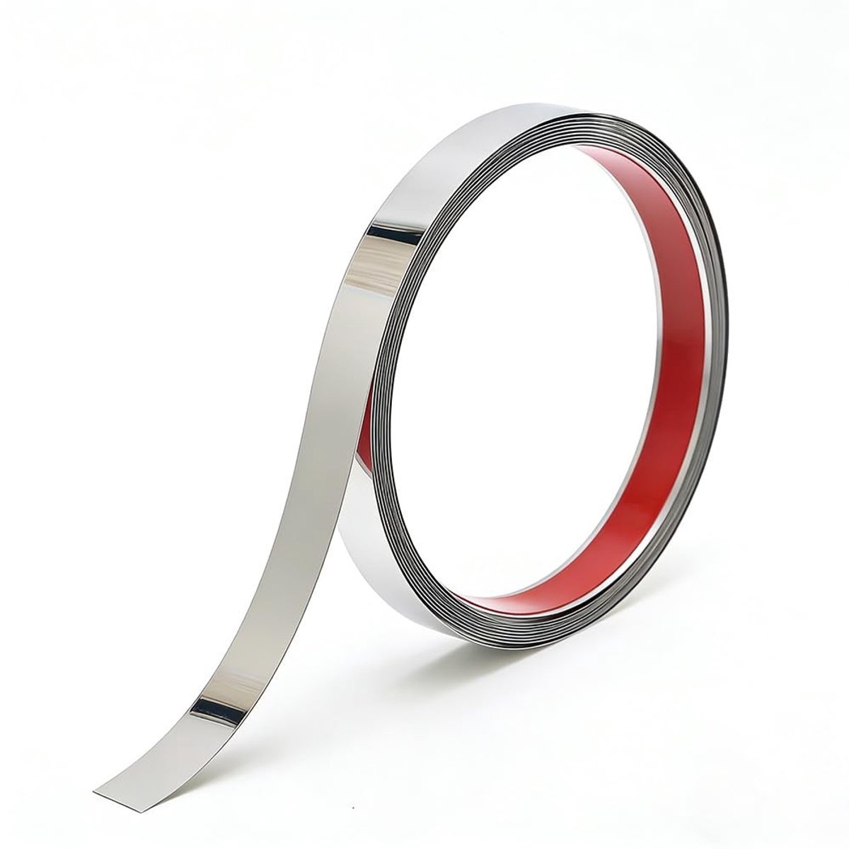 Solidchoice - Zilver Zelfklevende Spiegelstrip 5m x 10mm voor Decoratie