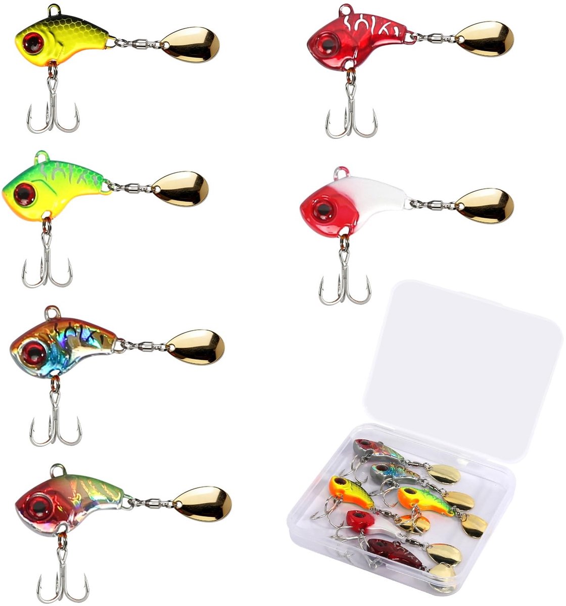 Solidchoice - Set van 6 Spinnerbaits voor Vissen met Hoge Kwaliteit
