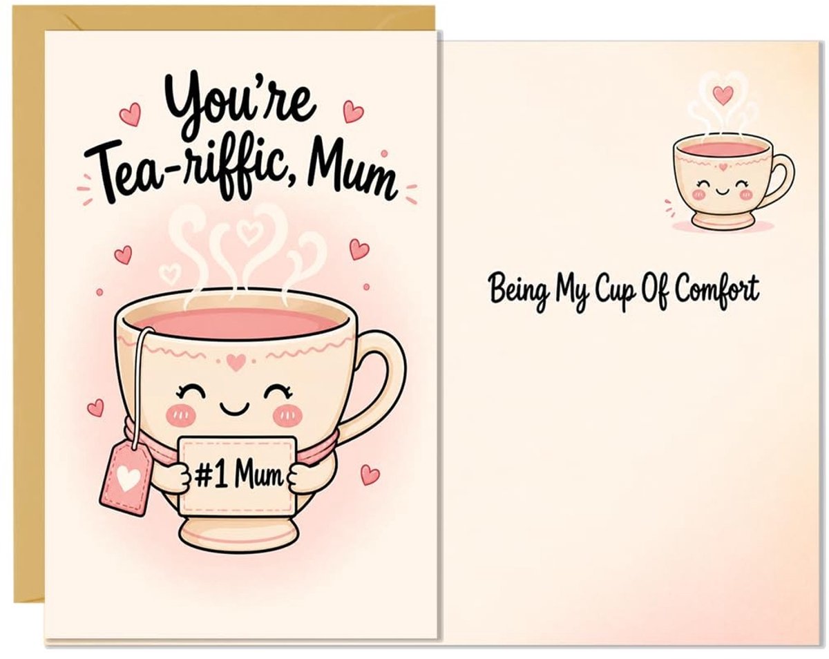 Solidchoice - Verjaardagskaart voor Mama met Schattige Illustratie