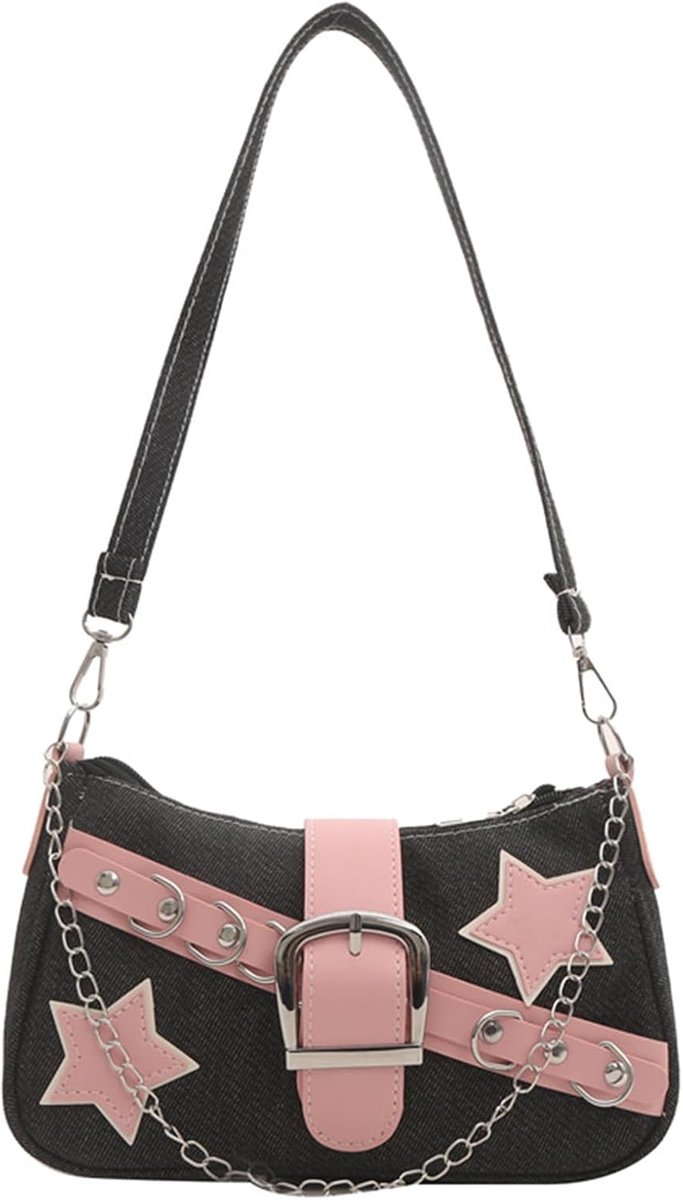 Schoudertas dames - kleine handtas - vintage punk stijl - perfect voor feest - ShopVlot