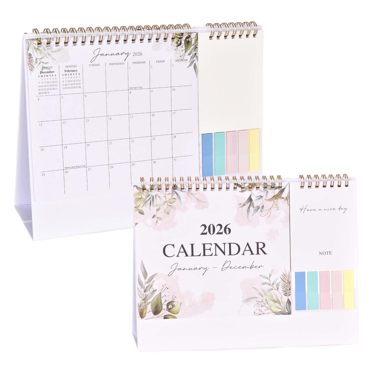 Solidchoice - Bureau Kalender 2026 met Maandweergave, 25.7 x 19.5 cm