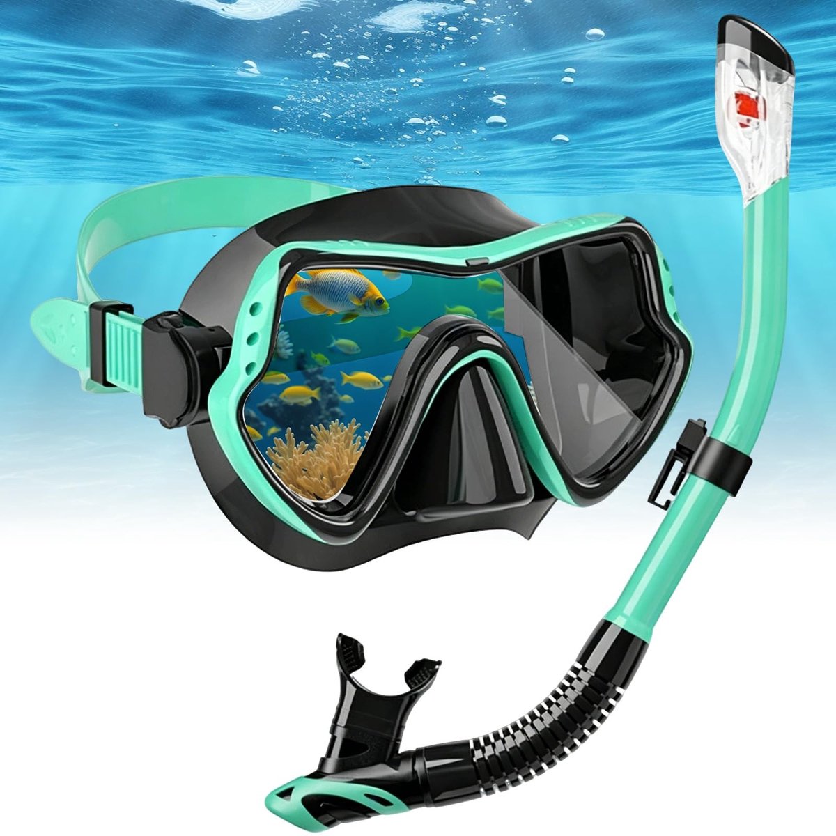Solidchoice - Waterdichte Snorkelset met Anti-condens Duikmasker
