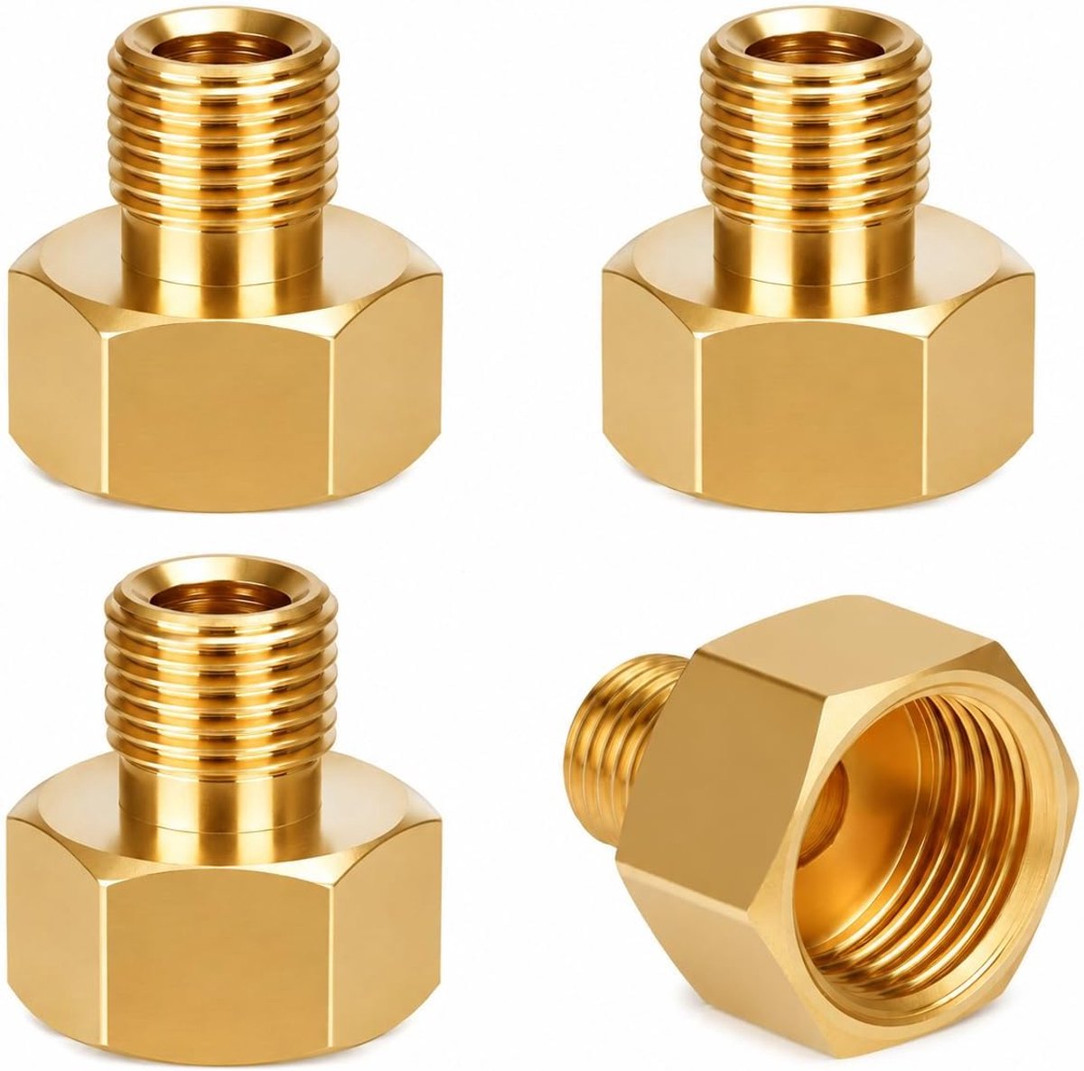 Gasadapter 1/2 inch naar 1/4 inch - Messing - Duurzaam en veilig - Voor campingfornuis - ShopVlot