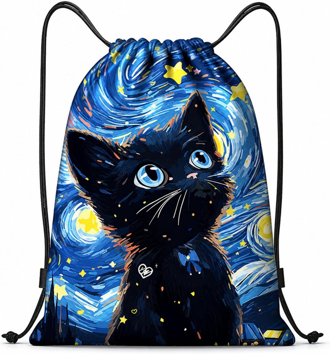 Gymtas voor kinderen - schattig kattendesign - duurzame rugzak met trekkoord - ideaal voor school en sport - ShopVlot