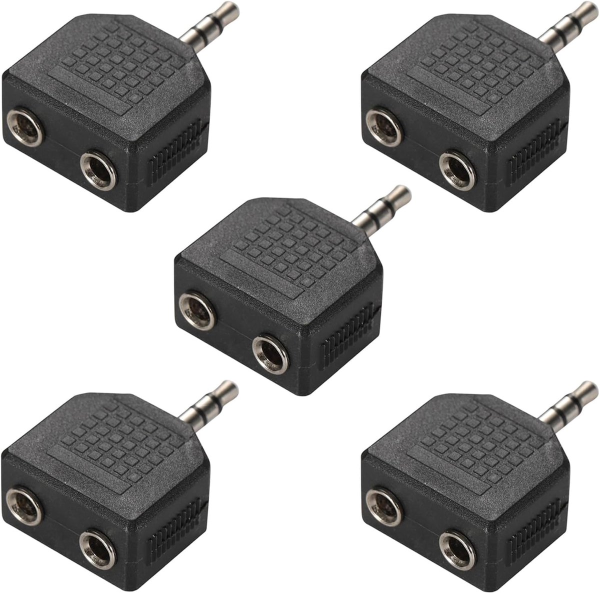 Hoofdtelefoon splitter 3.5mm - 3 pin Y-adapter - dubbel vrouwelijk - luister samen met 2 personen - ShopVlot
