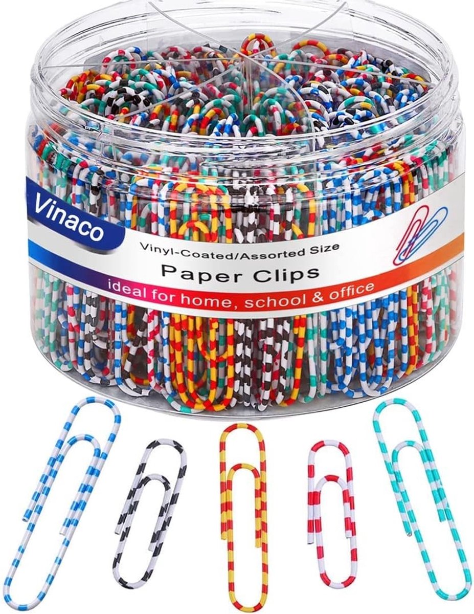 Papierclips Assortiment - Kleurrijk - 33 mm en 50 mm - Duurzaam en Roestvrij - Voor Kantoor en School