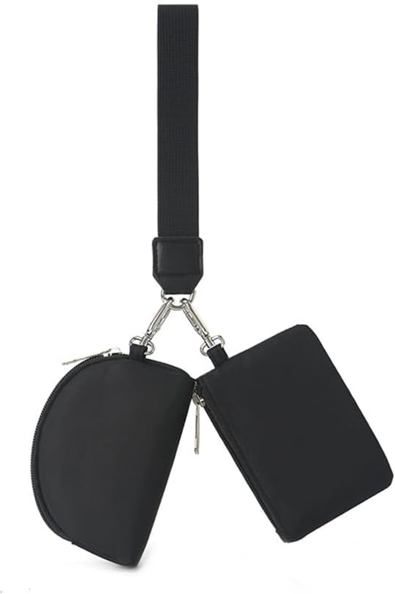 Damesportemonnee 2 stuks - Mini clutch met ritssluiting - Ruime opbergcapaciteit - Perfect voor sport en reizen - ShopVlot