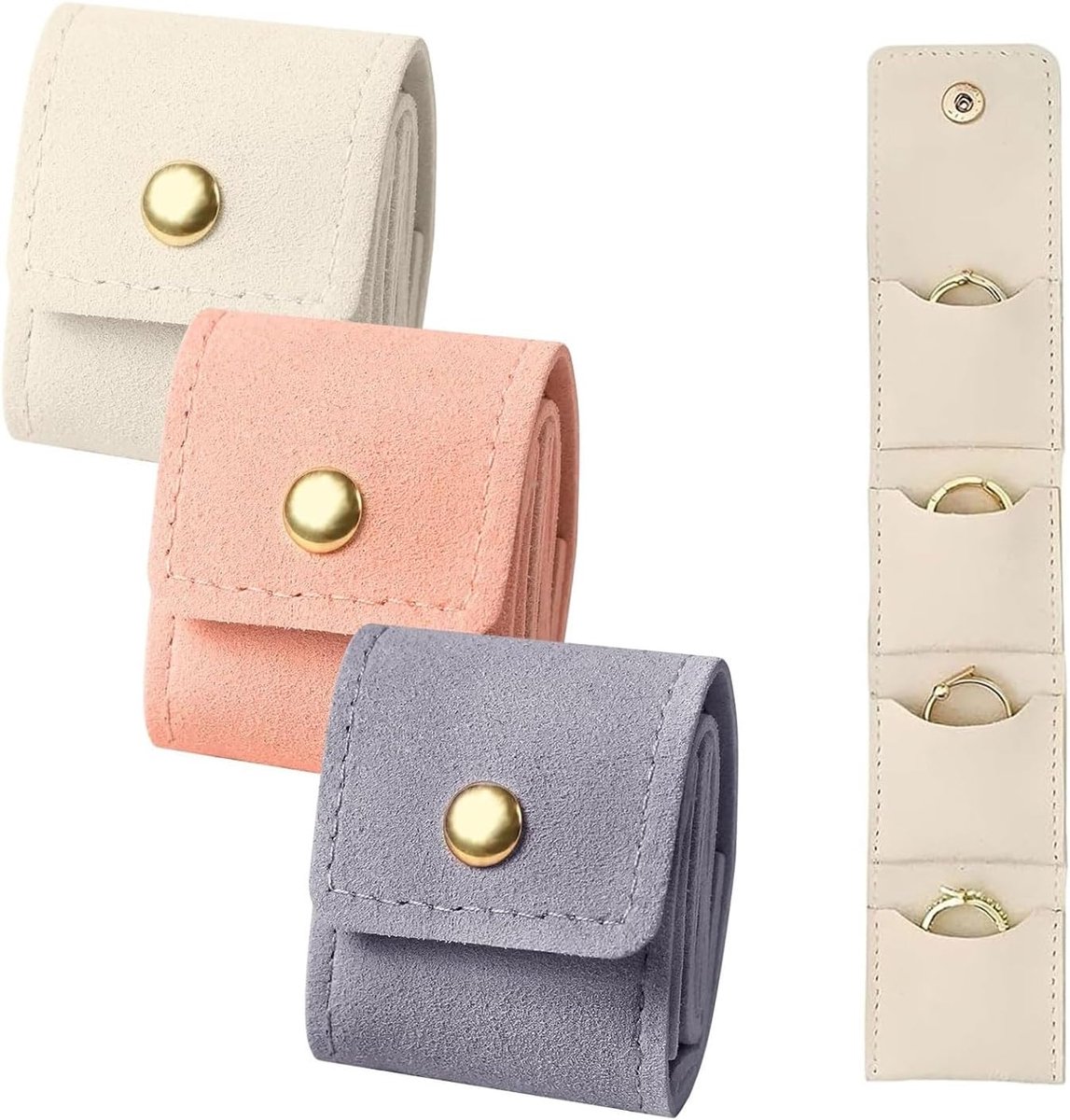 Mini reistasjuwelendoos - 3-delig - multifunctioneel - perfect voor onderweg - ShopVlot