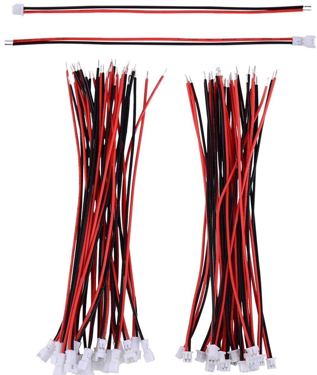 JST 1.25mm kabelconnectoren - 30 paar - met 10 cm draad - ideaal voor modelbouw en elektronica - ShopVlot