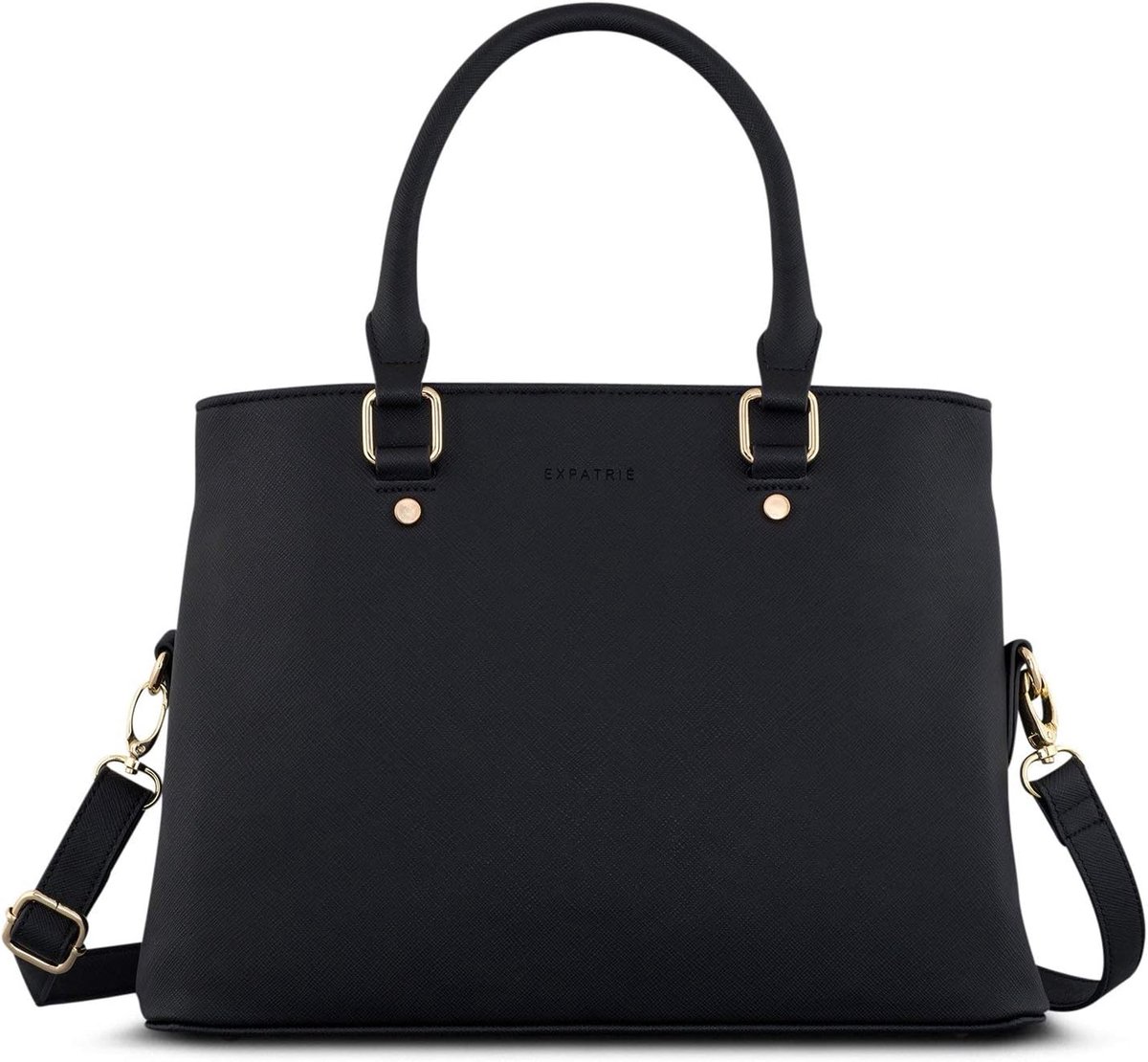 Schoudertas dames klein - vegan PU leer - elegante saffiano look - veel opbergmogelijkheden - ShopVlot