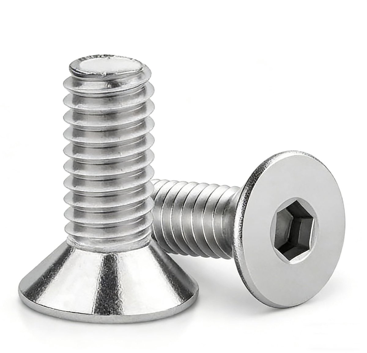M6 x 16 verzonken bouten - platte kop in RVS - volle draad - ideaal voor DIY reparaties - ShopVlot
