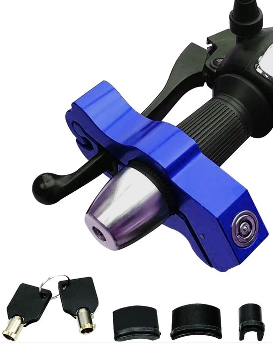 Motorlock Schokbestendig - Antidiefstal Beugel - Verstelbare Fiets Handvat Lock - Hoogwaardige CNC Aluminium - Inclusief 2 Sleutels - Fietslock