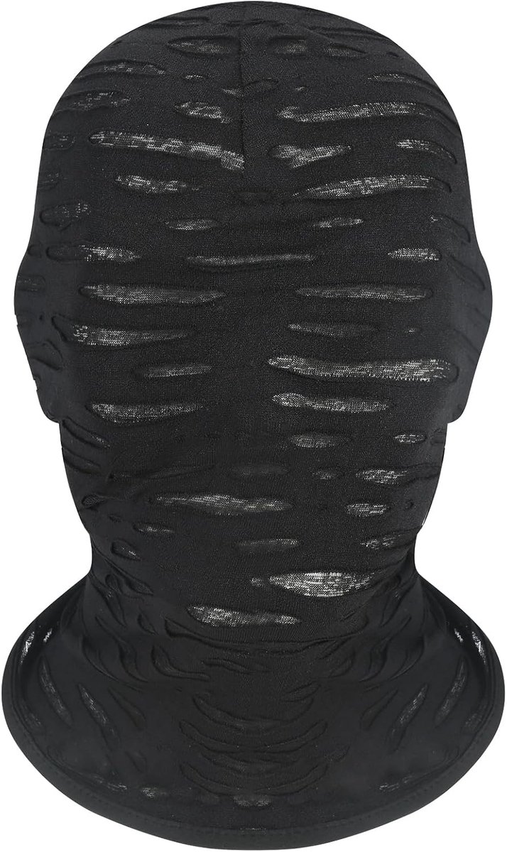 Full Face Mask - Unisex Spandex Hoofdmasker - Zwart - Perfect voor Halloween en Carnaval - ShopVlot