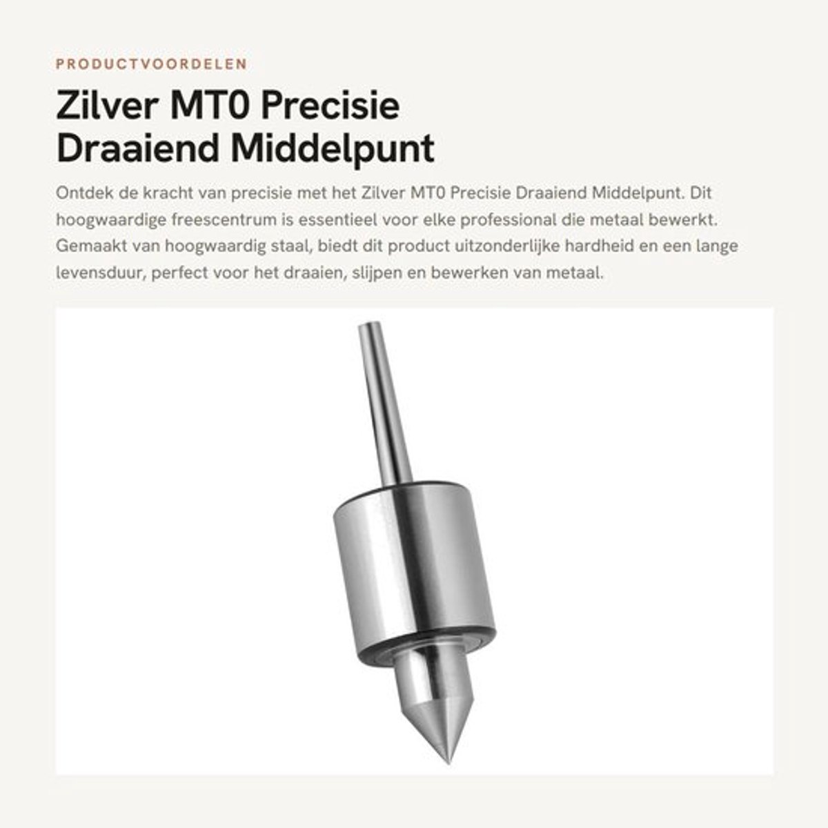 Frezen MT0 Hoogwaardige Precisie - Draaibankaccessoire - Slijpen/Bewerken - Lagerstaal - Nauwkeurigheid 0,01 mm - Lengte 131 mm - Draaimachineaccessoire