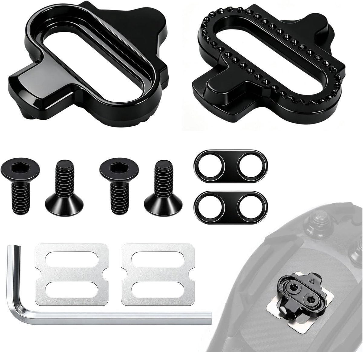 SPD cleats voor Shimano SH51 - 2-gaats fietsschoenenset - anti-slip platen - ideaal voor MTB en spinning - ShopVlot