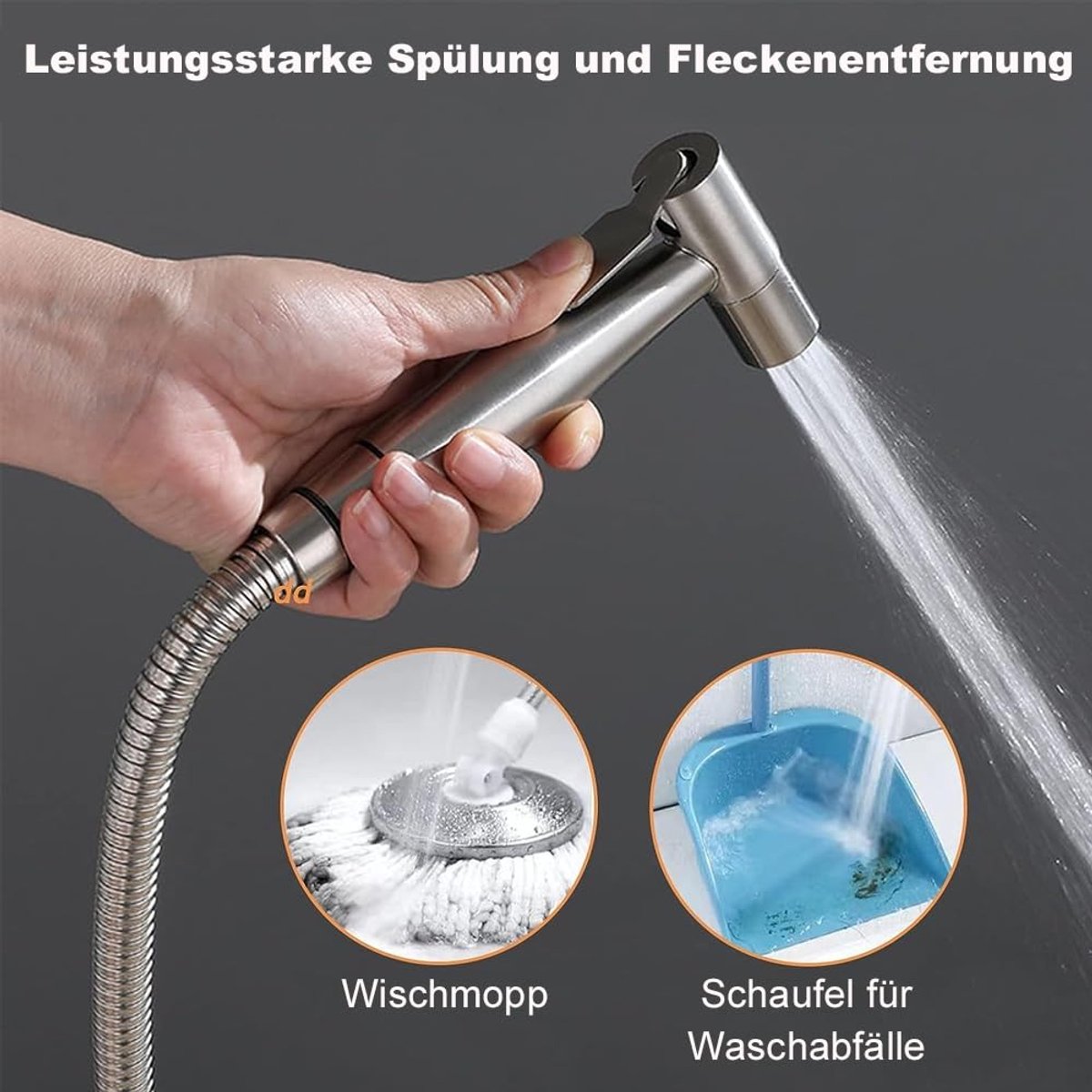 Toilet spuiter - Rvs handdouche - Duurzaam en corrosiebestendig - Ideaal voor persoonlijke hygiëne - ShopVlot