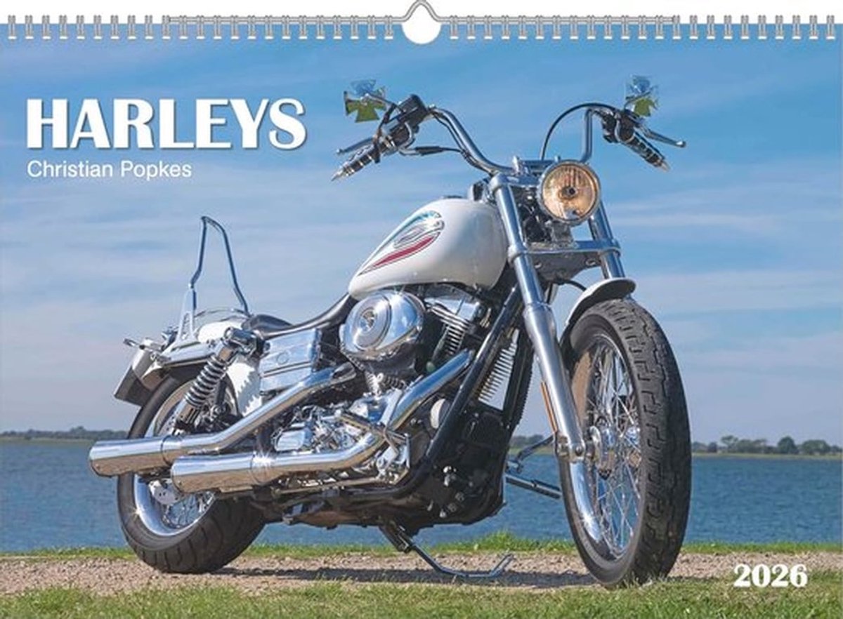 SnelShoppen - Harleys 2026 Wandkalender A3 - 42x29,7 cm - Motorrad Wandkalender - Perfect voor Motorliefhebbers - Ideaal voor Thuis of Op Kantoor