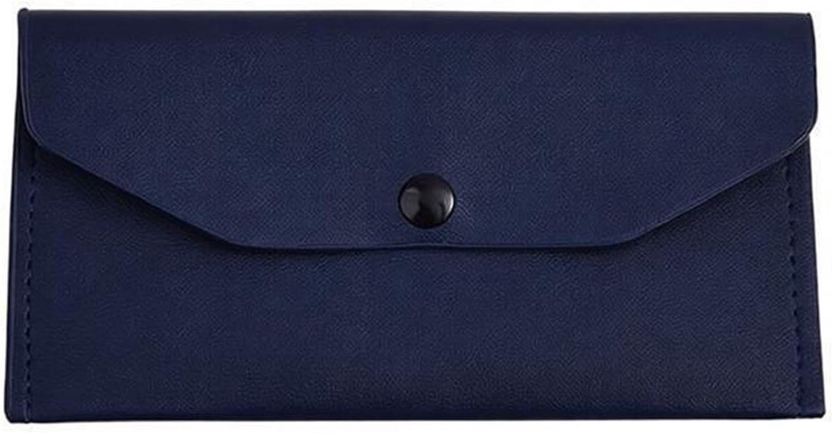 Portemonnee dames - mini-tas van leer - marineblauw - elegant en lichtgewicht - ShopVlot