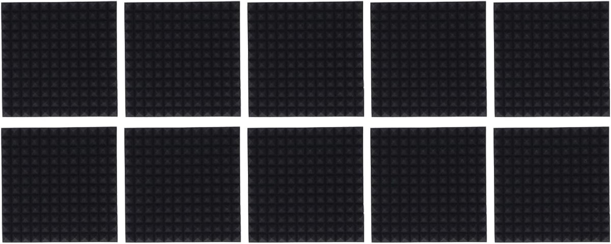Akoestische panelen geluidsabsorberend 30x30x3cm - Polyurethaan - Geluiddemping - Ideaal voor opname studio - ShopVlot
