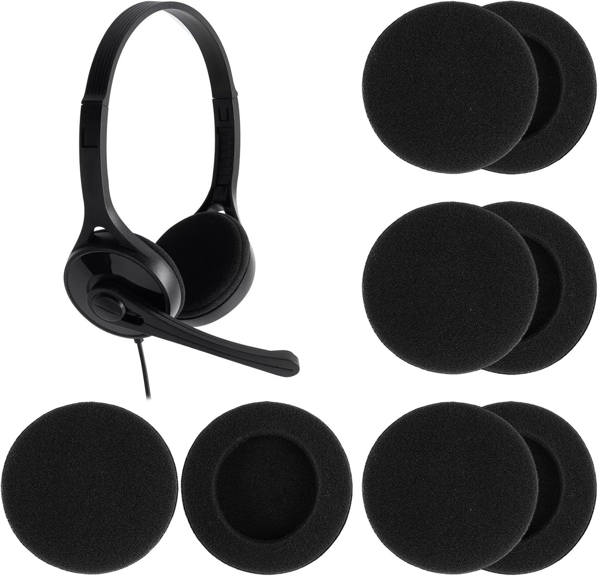 Oorkussens 50 mm - Schuimrubber - Universele vervanging - Comfortabel voor dagelijks gebruik - ShopVlot