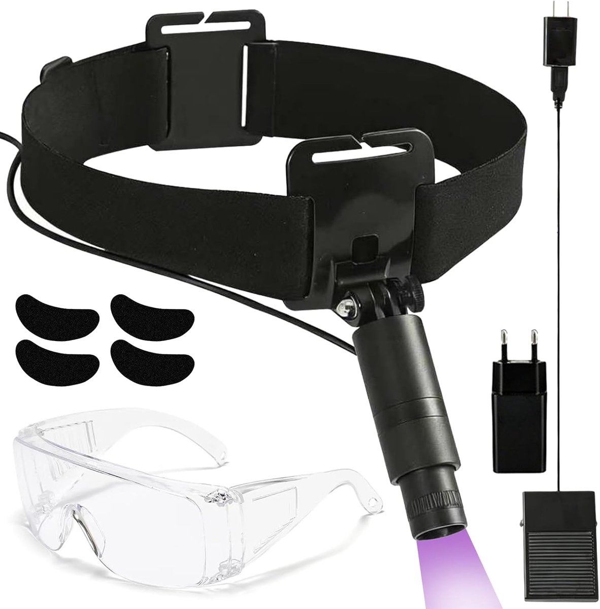 Wimperlamp, draagbaar, 6 W, uv-wimperlamp met 1-2 seconden uitgehard cosmetische lamp, instelbaar wimperlicht voor - ShopVlot