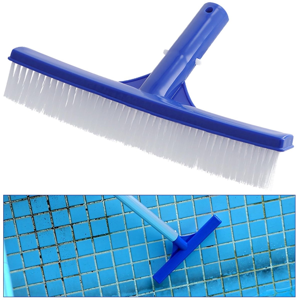 Solidchoice - Zwembadreinigingsborstel - Duurzame kunststof zwembadborstel 26 cm