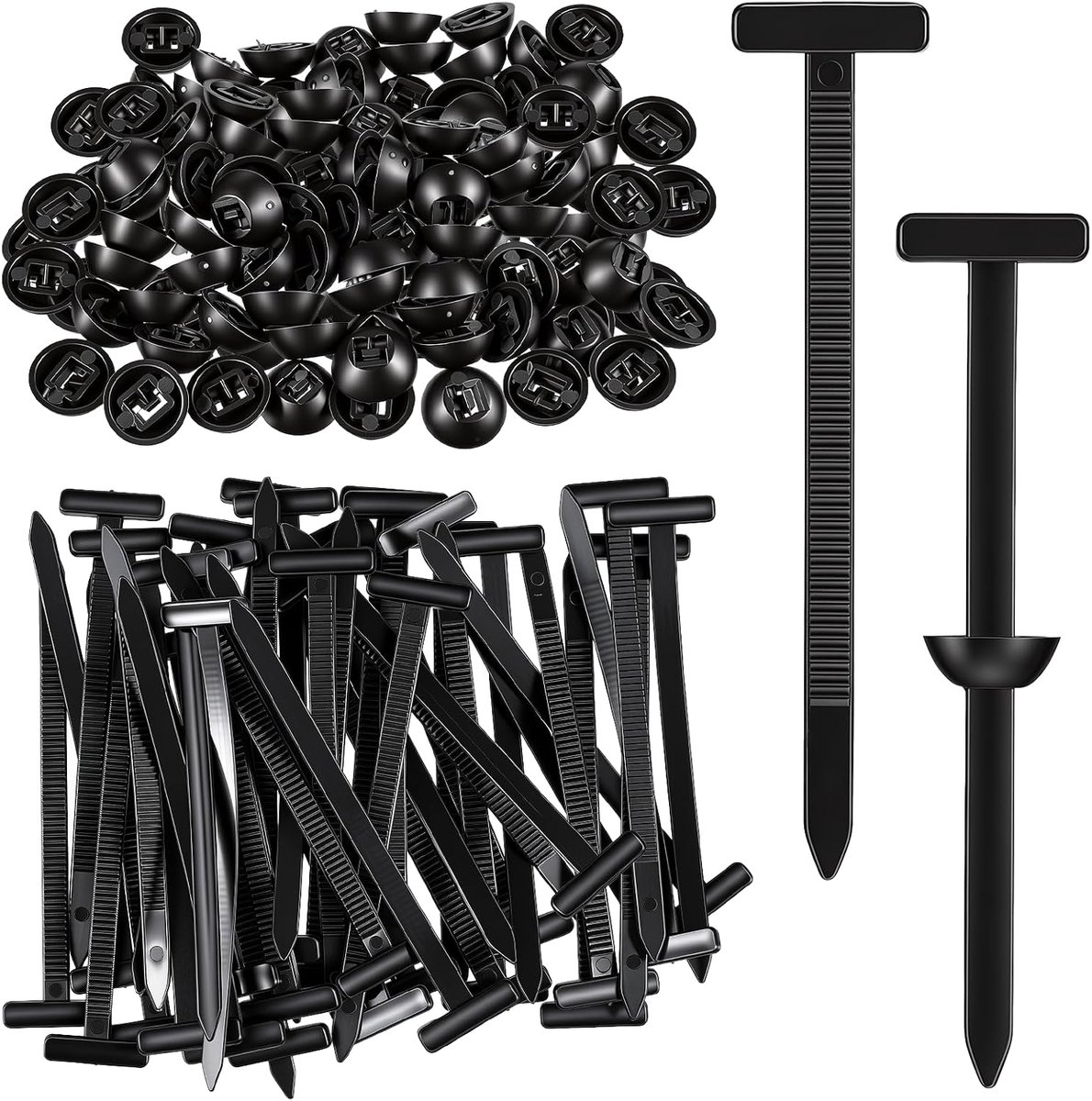 200 stuks universele kabelbinders, gesp van kunststof, zelfborgende kabelbinders, nylon kabelbinders, gesp voor snelle - ShopVlot