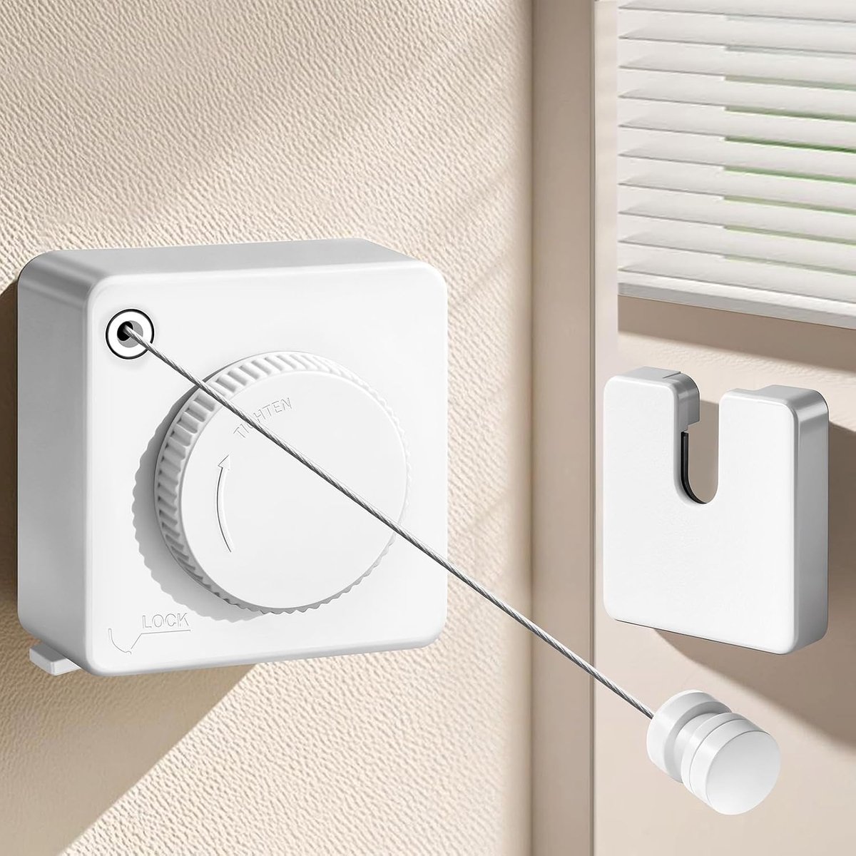 LIVEHITOP Clothesline Extendable, Wall Mounted Clothesline Retractable Non Sagging Stainless Steel 4.6m Adjustable - ShopVlot
