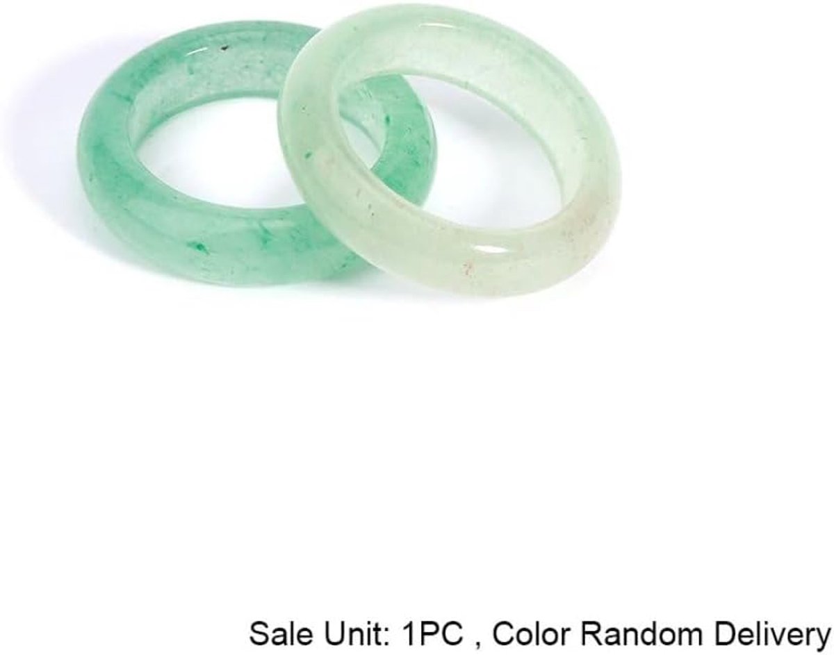 Stone Rings - Natural Stone Circle Ring Rose Quartz Rock Crystal Rings for Necklace Making DIY Pendant Jewelry Men - ShopVlot